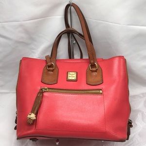 Dooney Bourke Saffiano Leather Tassel Tote Shoulder Handbag ✅Offers Welcome